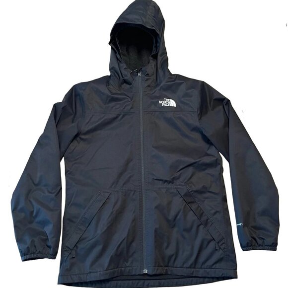 The North Face Other - The North Face Jacket Girls Black DryVent Fleece Lined Hooded Rain Coat LG(12)